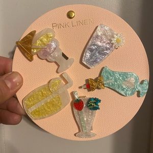 cocktail hair clips NWOT